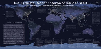 Die Erde bei Nacht / Sternwarten der Welt